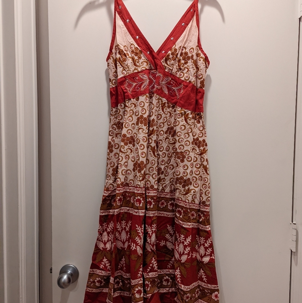 Boho dress with adjustable straps